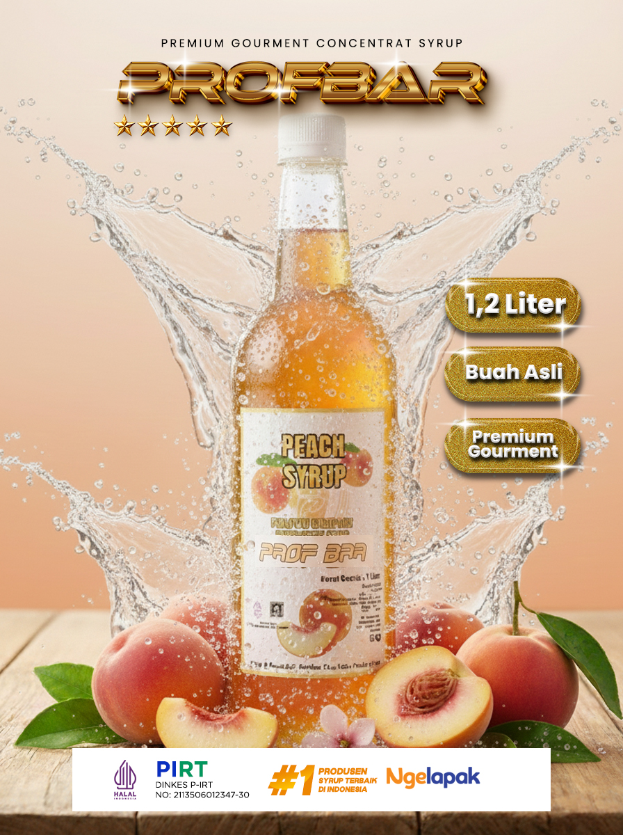 PROFBAR - Concentrat Syrup Peach 1,2 Liter - Gambar 3